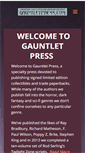 Mobile Screenshot of gauntletpress.com